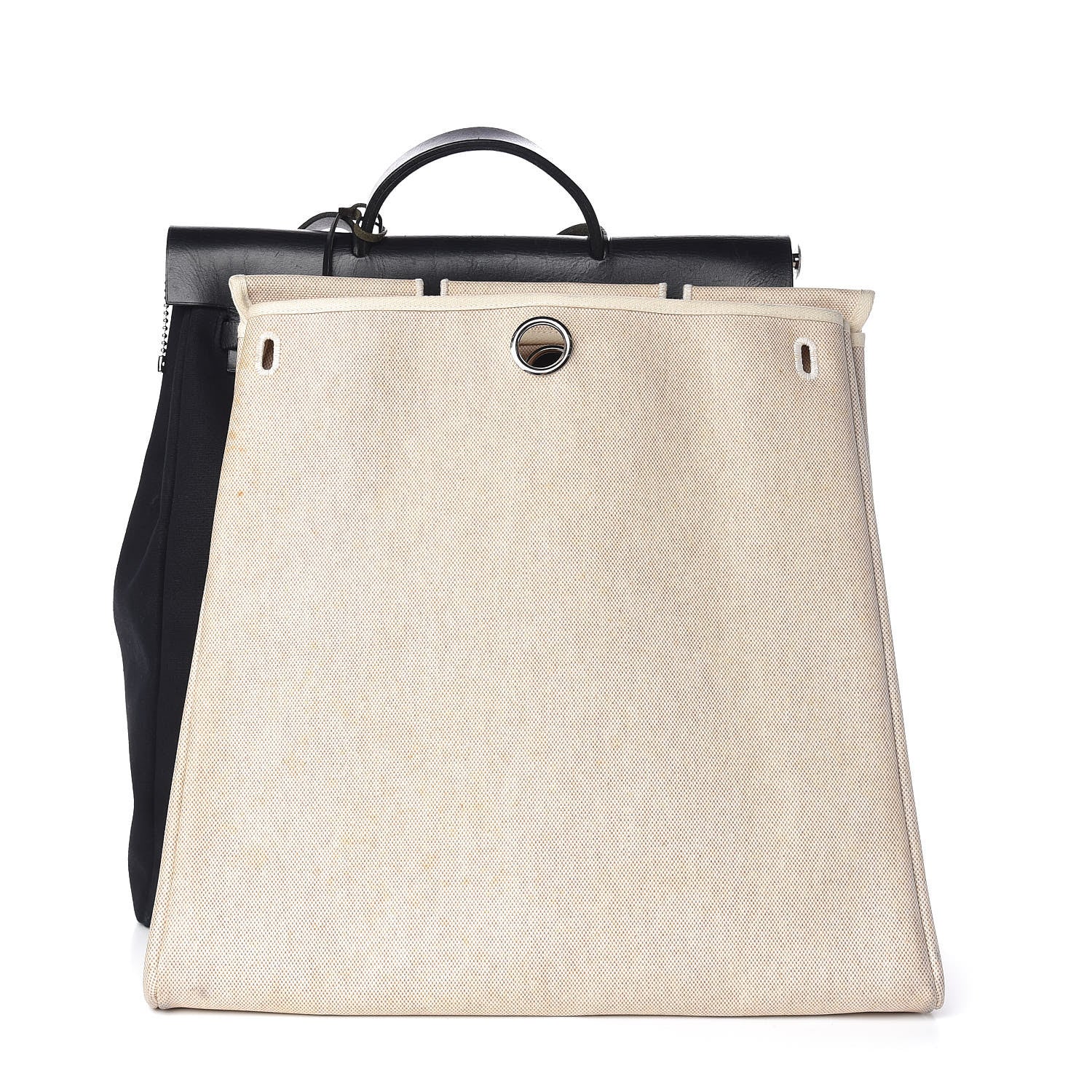 Hermes Toile Vache Calfskin Herbag 40 GM Bleu Marine 11 of 11