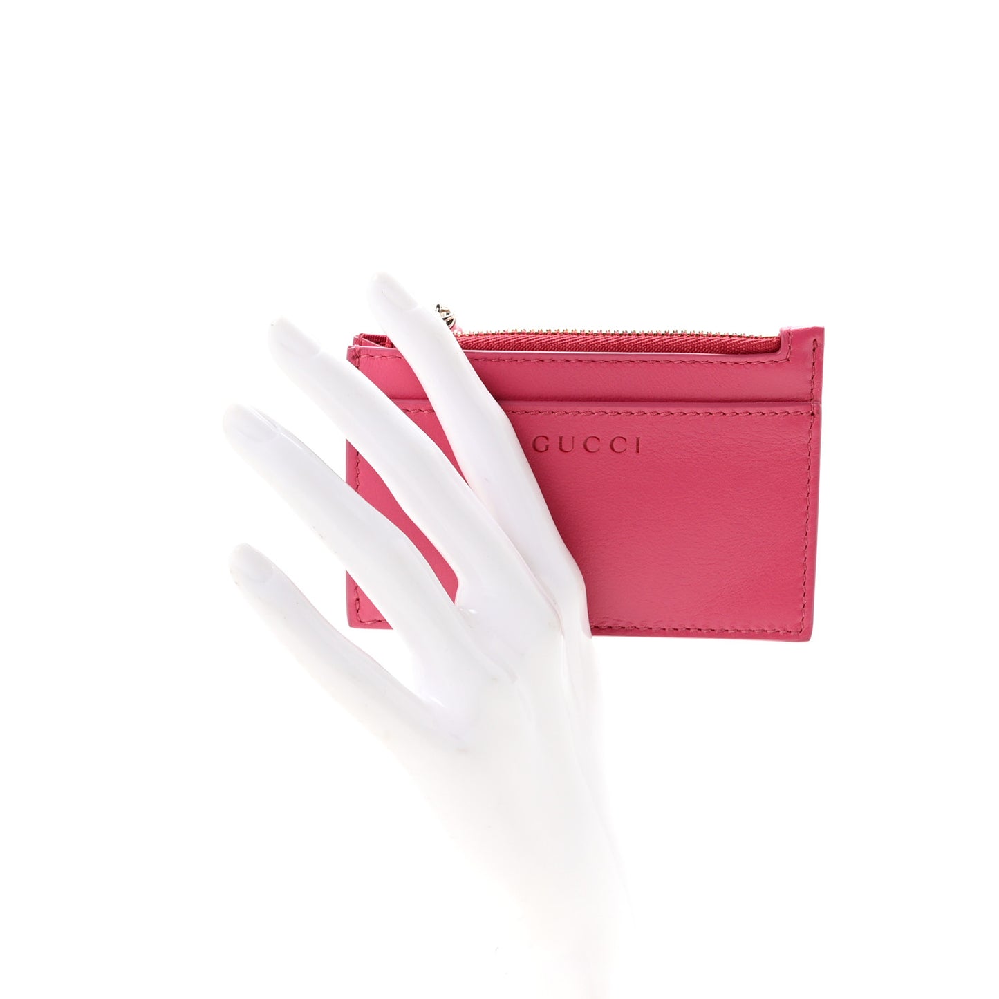 Calfskin Bamboo Coin Purse Pink
