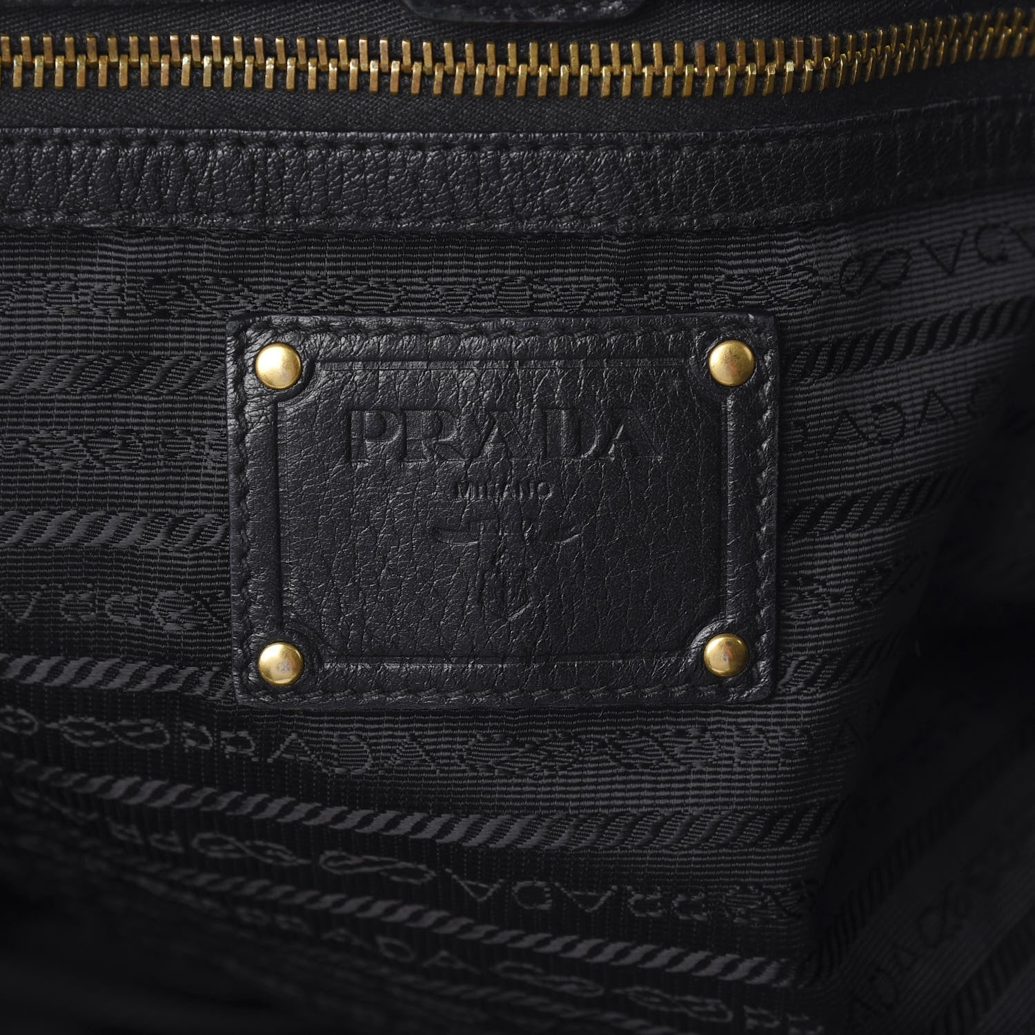 Prada Cervo Antik Tote Black 6 of 14