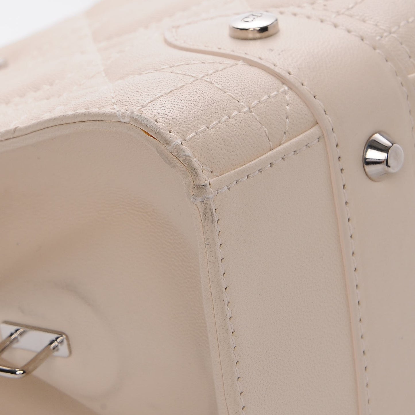 Lambskin Cannage Soft Lady Dior East West Beige