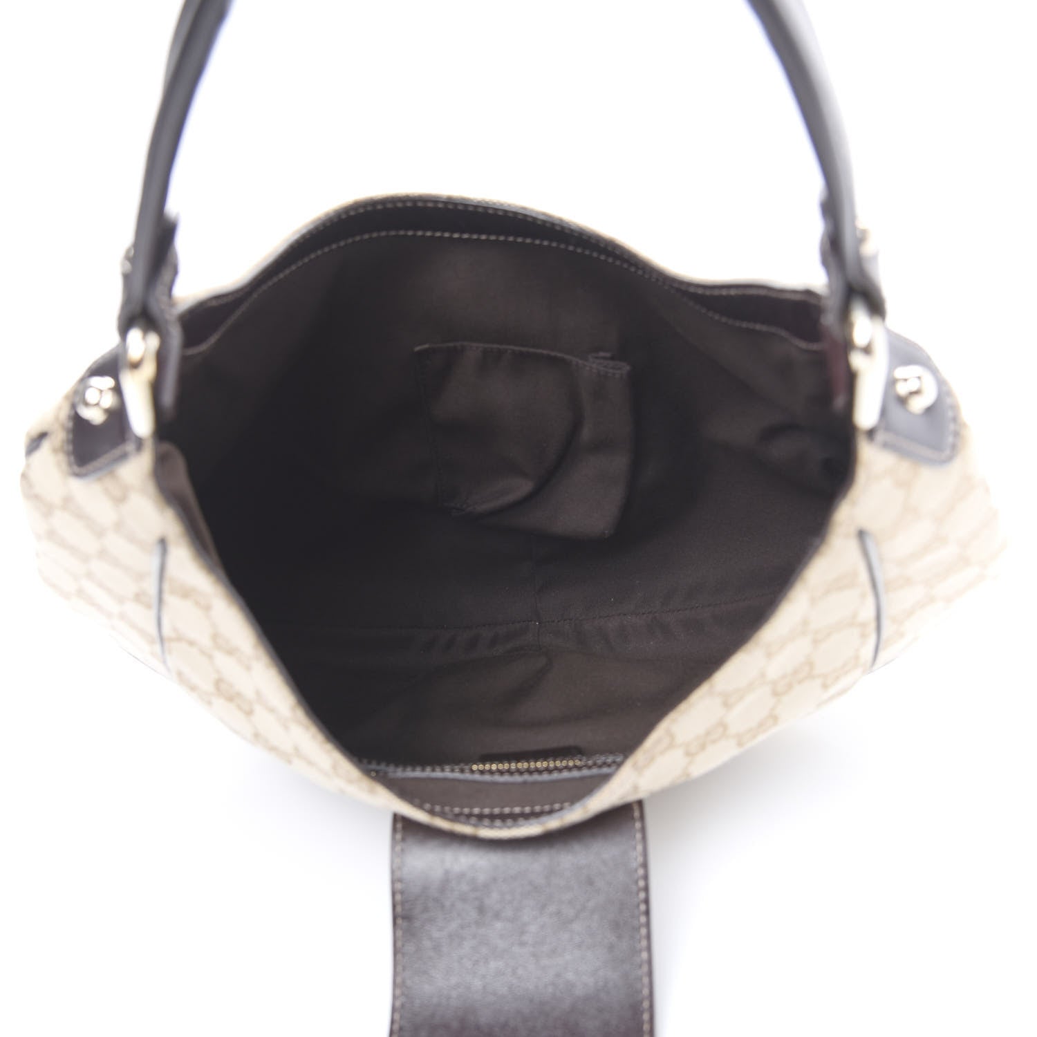 Gucci Monogram Horsebit Web Hobo Brown 4 of 11