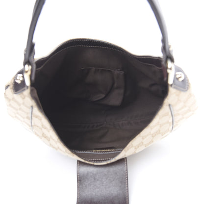 Gucci Monogram Horsebit Web Hobo Brown 4 of 11