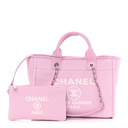 Chanel Mixed Fibers Small Deauville Tote Pink 1 of 12