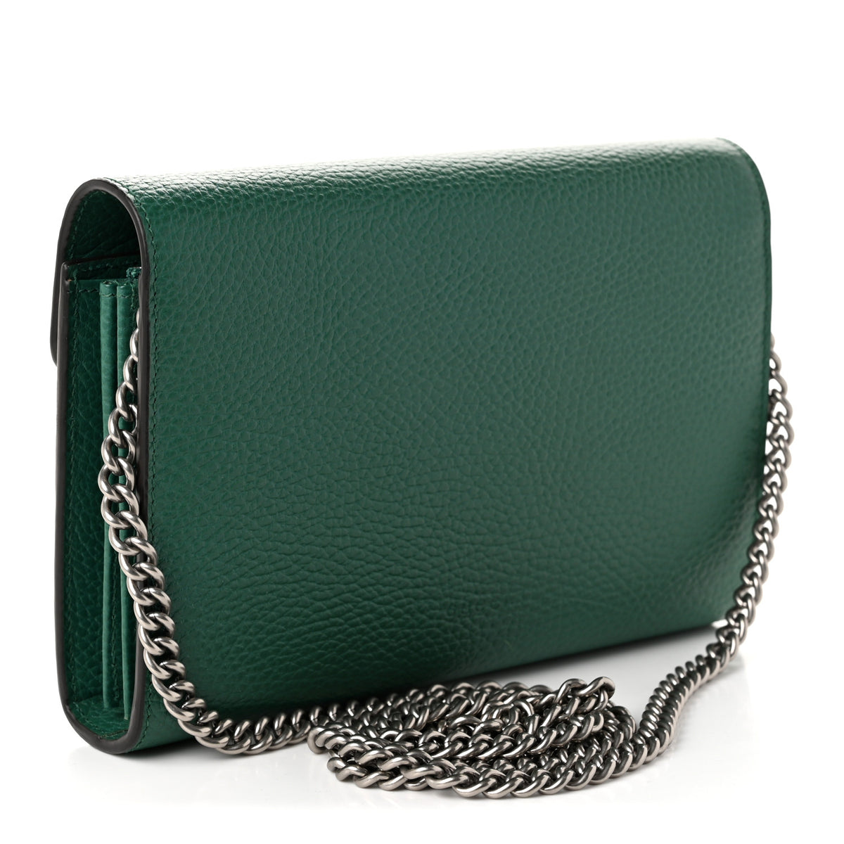 Gucci Calfskin Mini Dionysus Chain Wallet Emerald 3 of 11