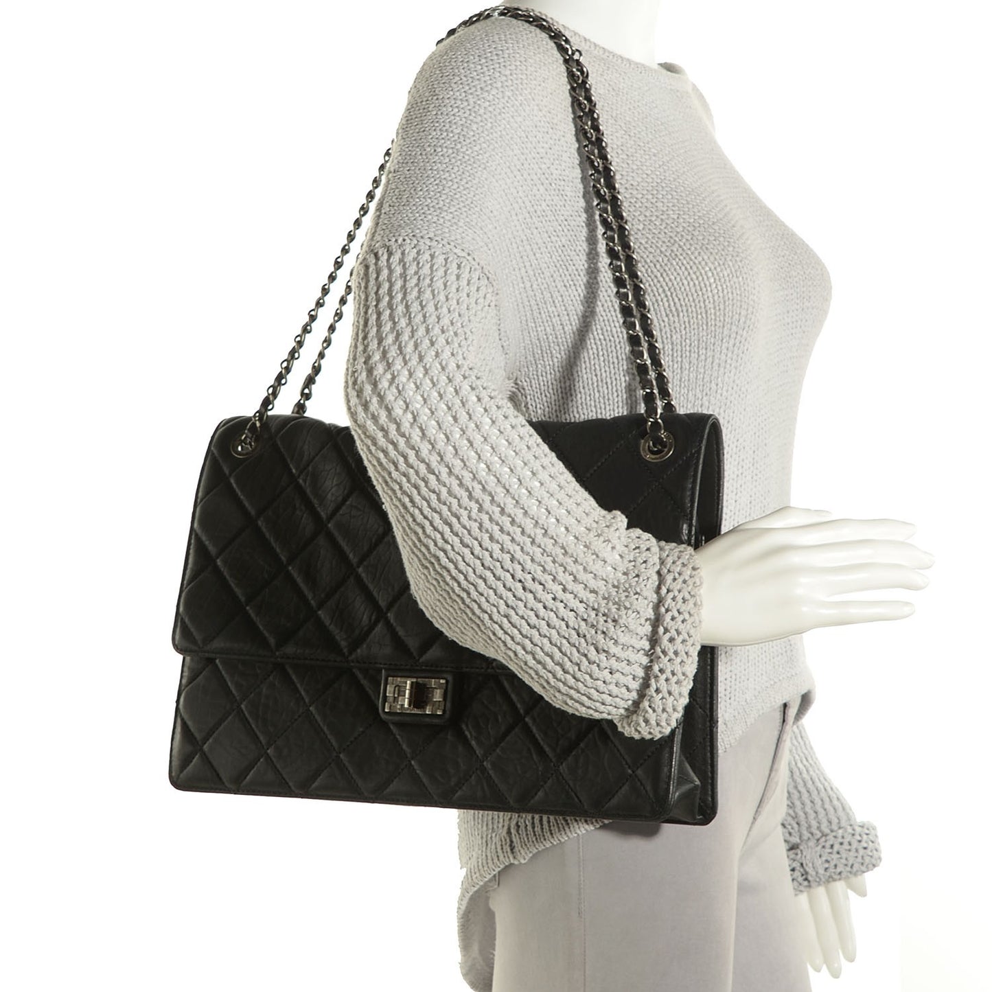 Washed Lambskin Maxi Take Away Flap Bag Black
