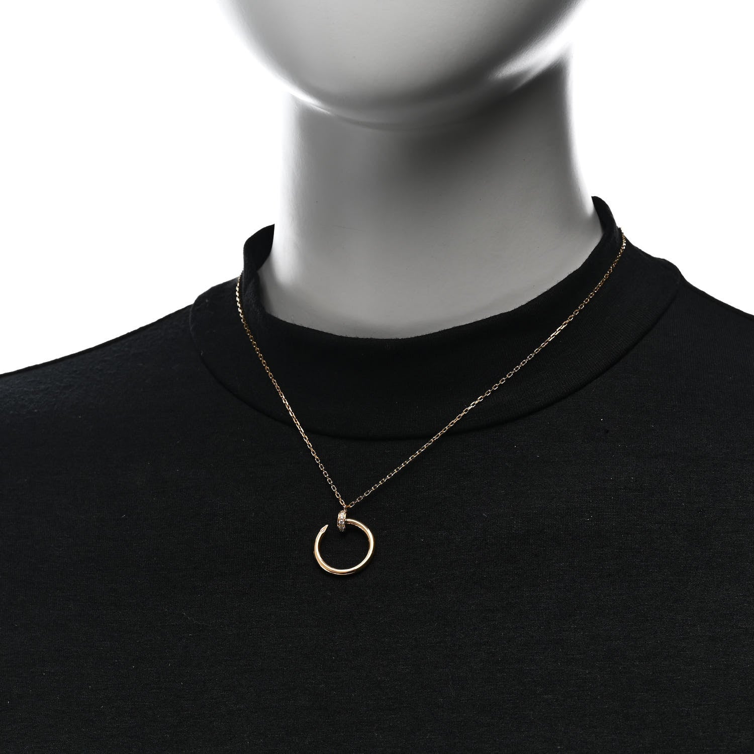 Cartier 18K Yellow Gold Diamond Juste Un Clou Pendant Necklace 2 of 7