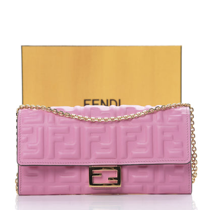 Fendi Nappa Matisse FF Embossed Continental Wallet On Chain Lollypop 12 of 12