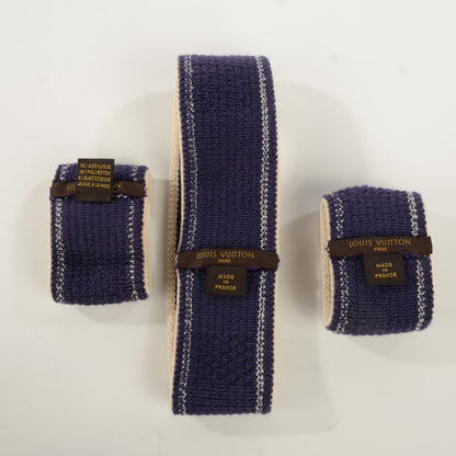 Louis Vuitton Damier Azur Headband Sweatband Towel Gym Set 7 of 10