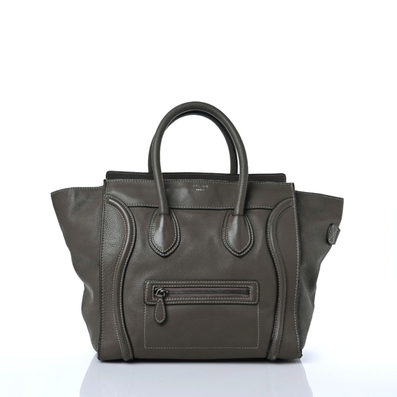 Celine Pebbled Calfskin Mini Luggage Souris 1 of 12