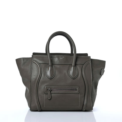 Celine Pebbled Calfskin Mini Luggage Souris 1 of 12