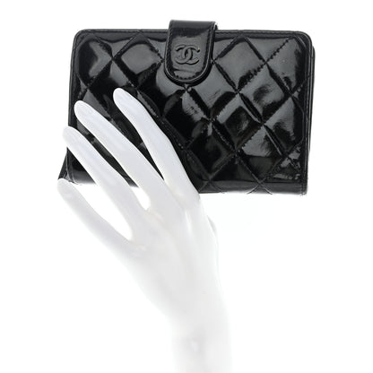 Chanel Patent CC French Wallet Black 2 of 10