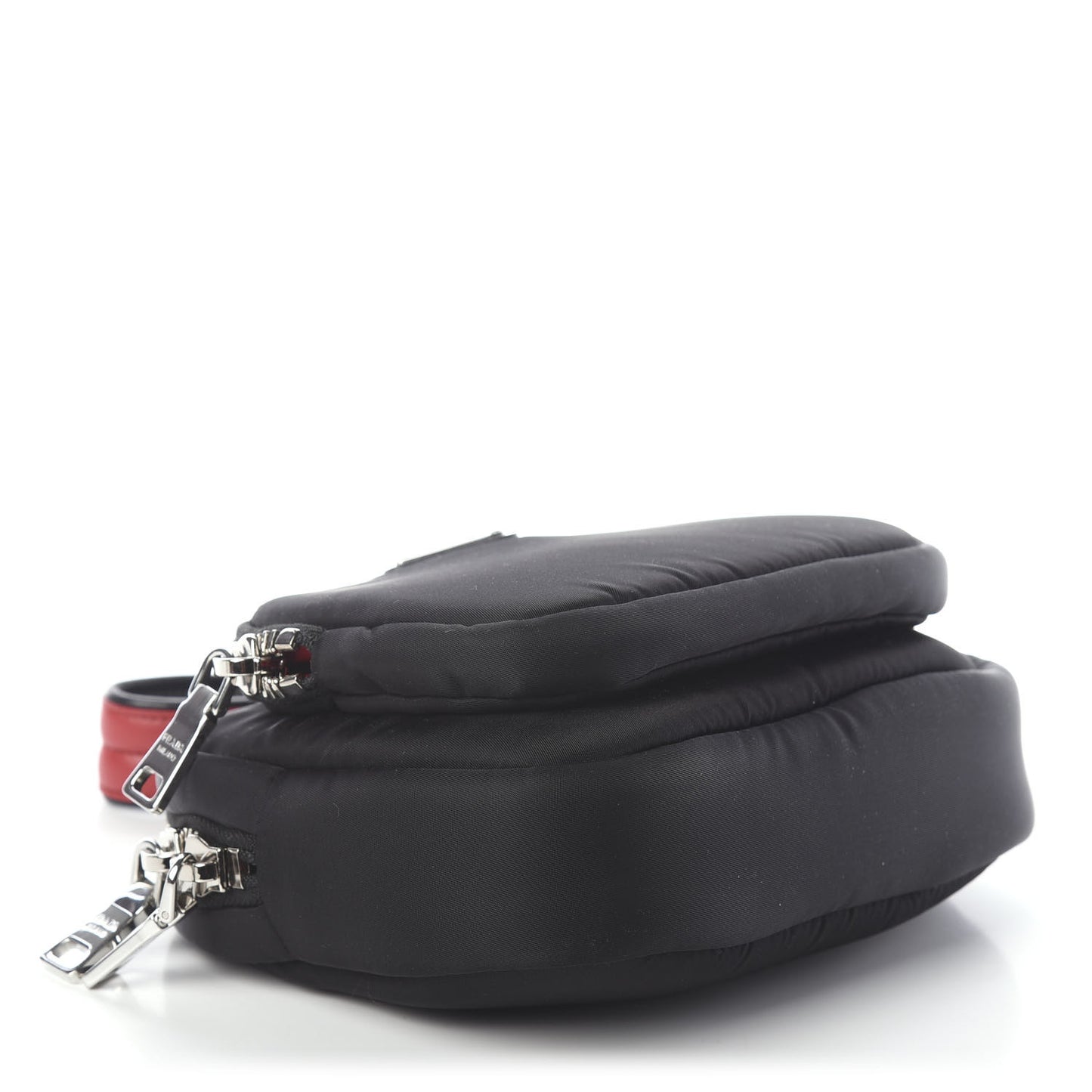 Tessuto Nylon Pocket Wristlet Pouch Black Fuoco