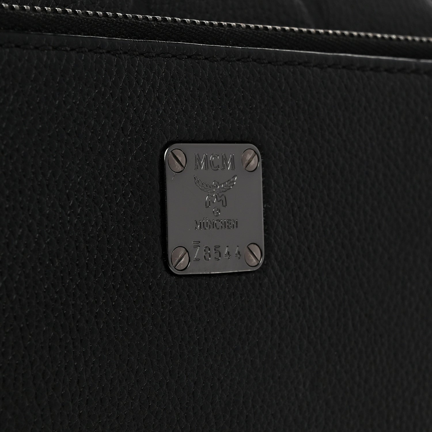 MCM Calfskin Stud Disco Flap Crossbody Bag Black 6 of 11