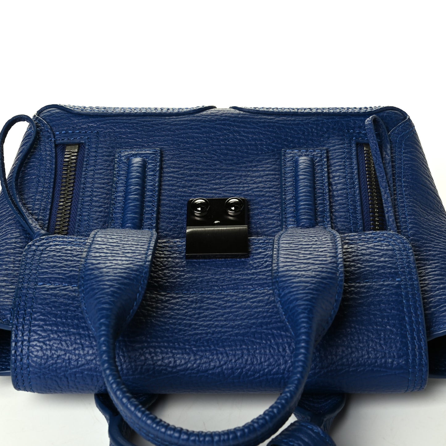 Textured Calfskin Mini Pashli Satchel Cobalt