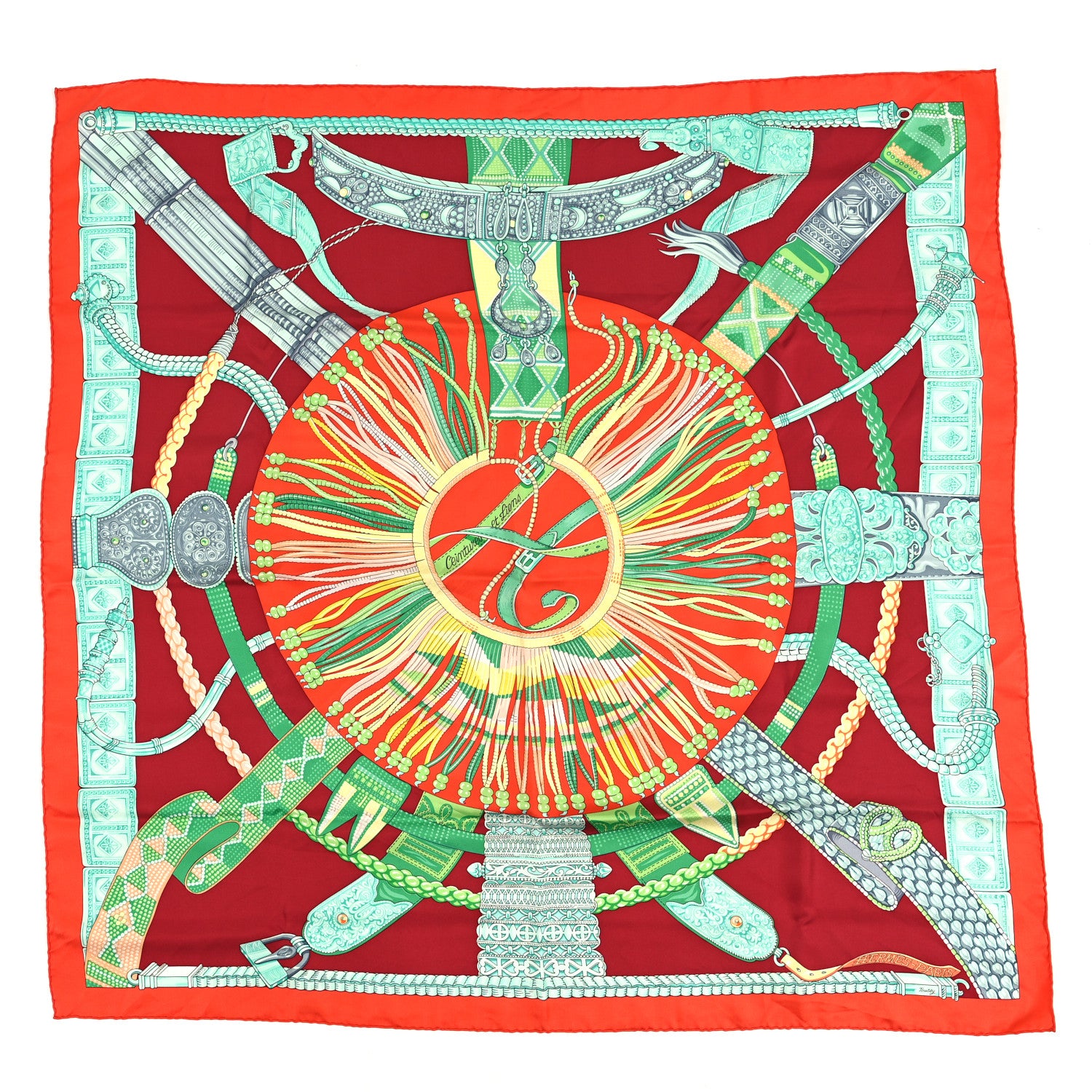 Hermes Silk Ceintures et Liens Scarf 90 1 of 5