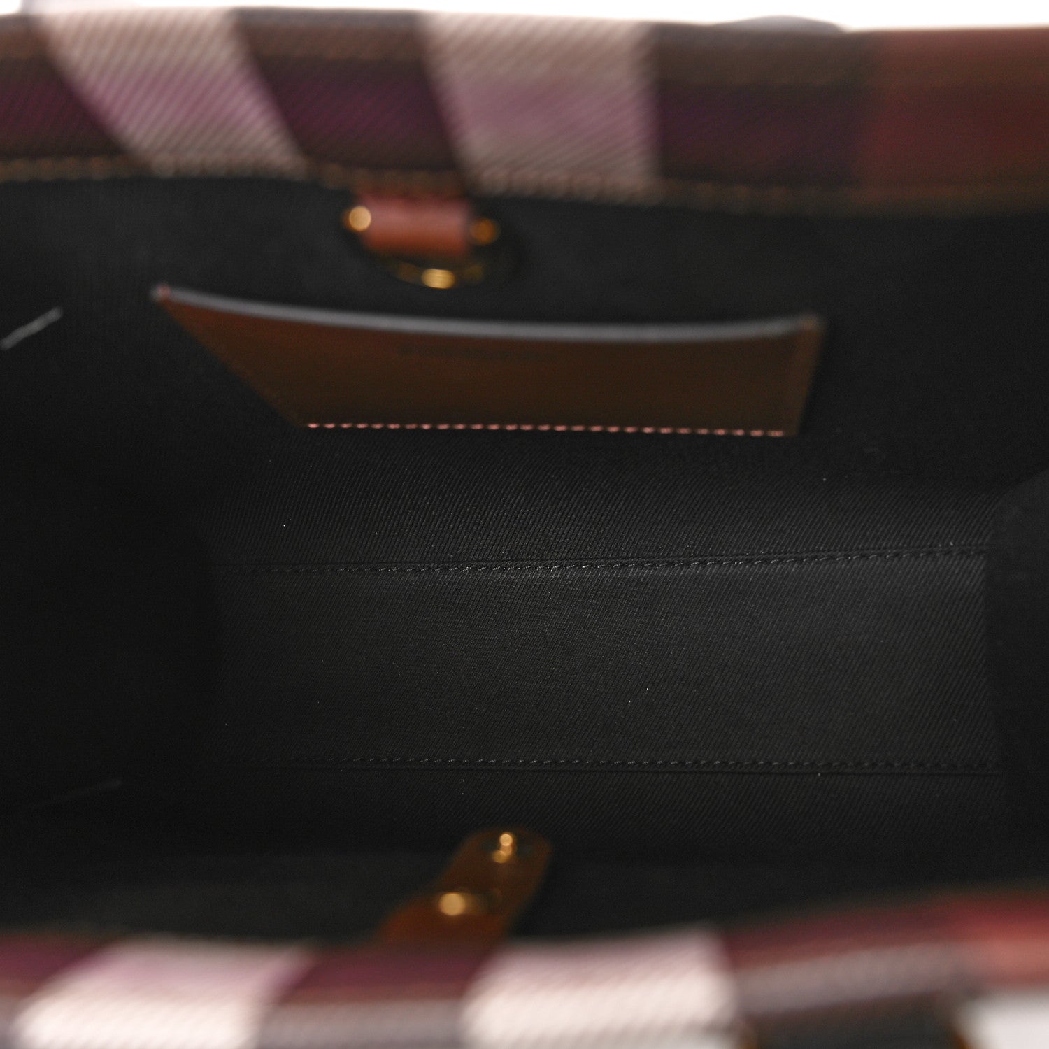 Burberry E-Canvas Check Calfskin Mini Freya Tote Dark Birch Brown 5 of 8