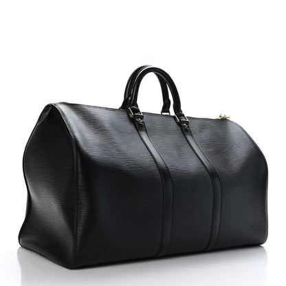 Louis Vuitton Epi Keepall 50 Black 3 of 11