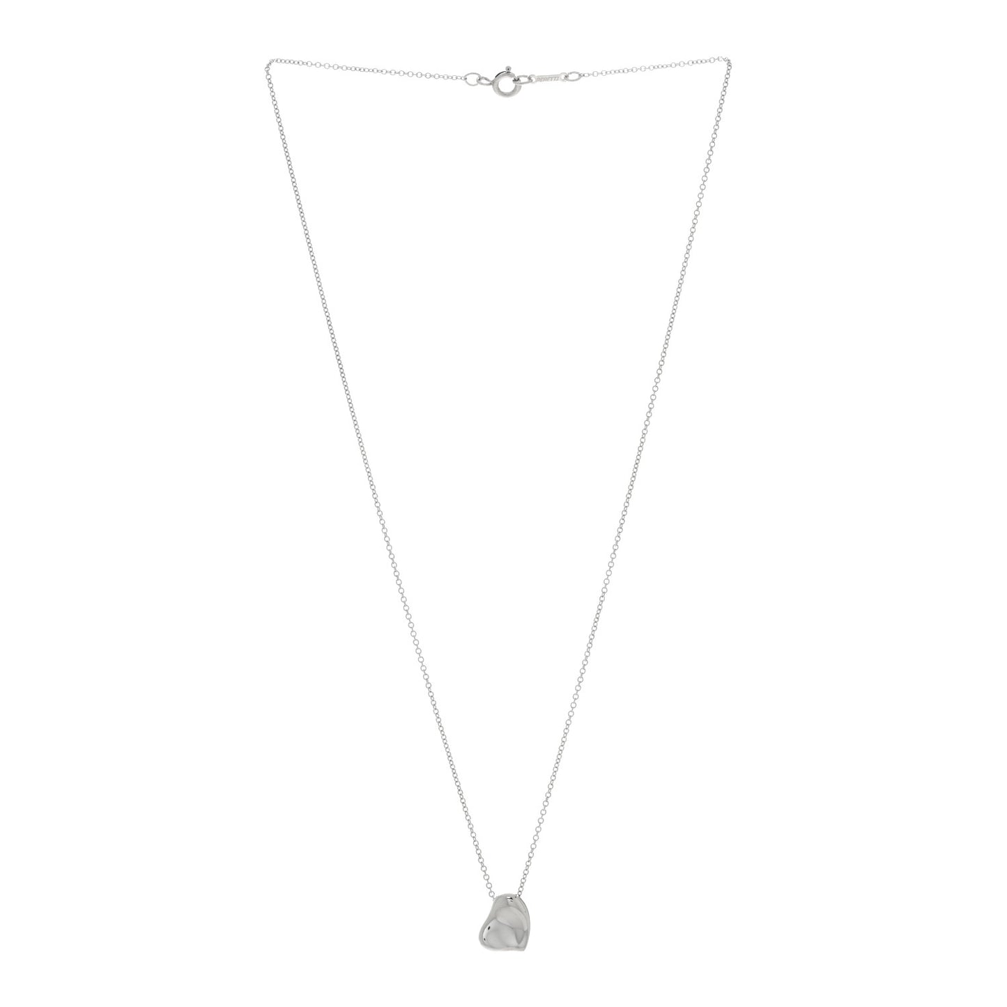 Sterling Silver Elsa Peretti Full Heart Pendant Necklace