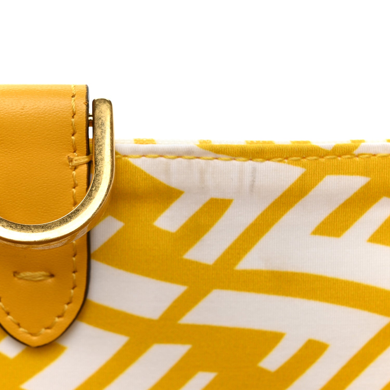 Fendi X SARAH COLEMAN Glazed Canvas Vitello King FF Vertigo Shopping Tote Bag Mimosa White 20 of 20
