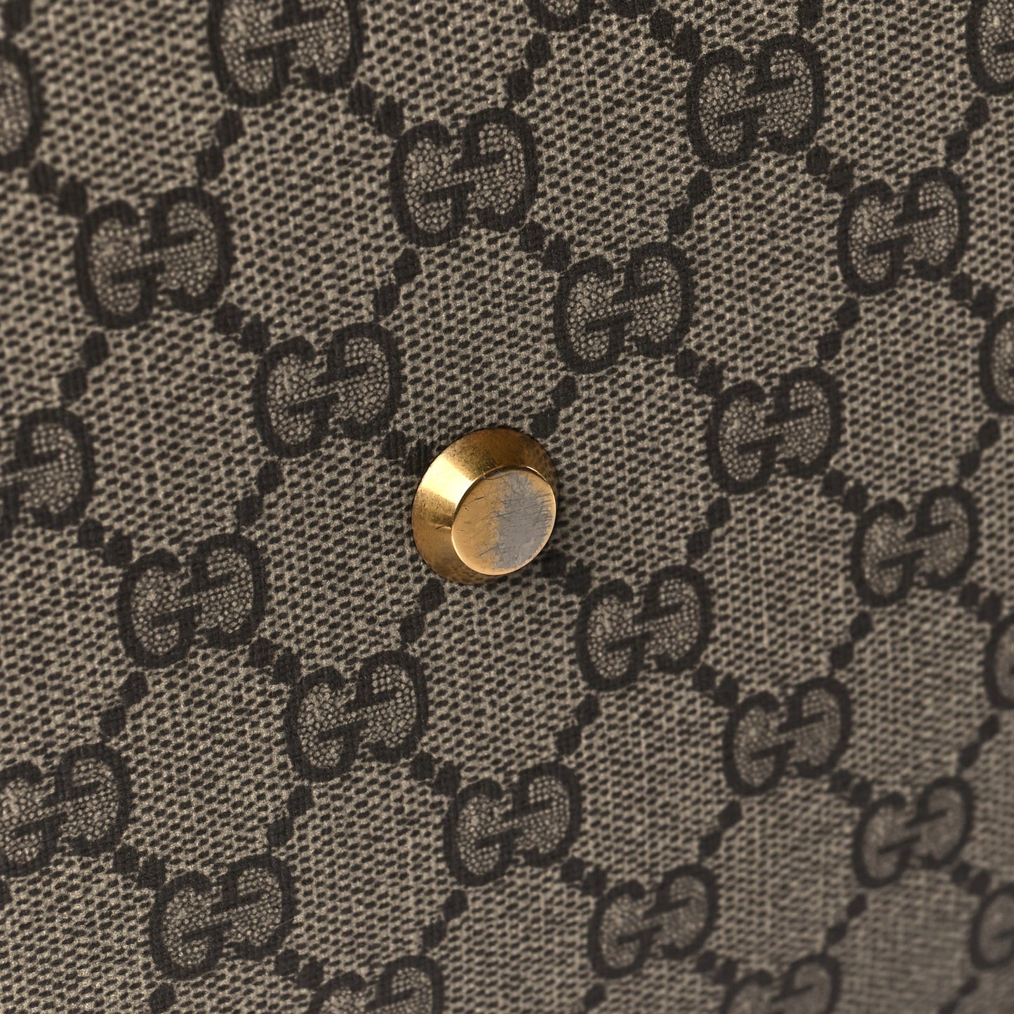 X GUCCI GG Supreme Monogram Medium Ville Top Handle Beige Ebony