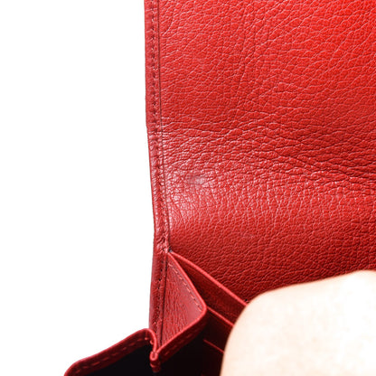 Balenciaga Agneau Classic Hardware Money Wallet Red 14 of 16