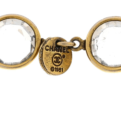 Chanel Swarovski Crystal Chicklet Sautoir Necklace Gold 5 of 5