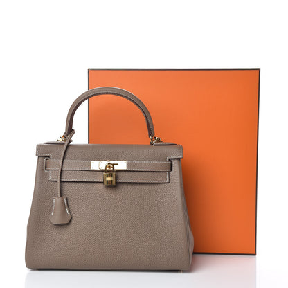 Hermes Togo Kelly Retourne 28 Etoupe 41 of 41
