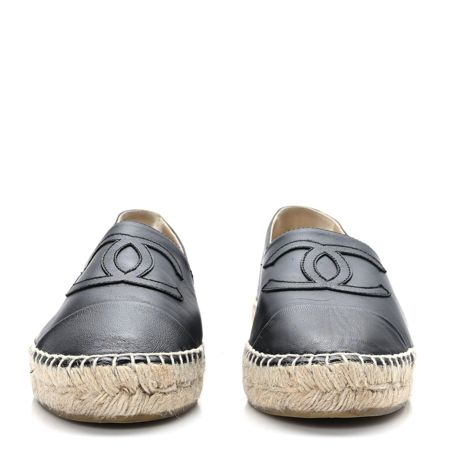 Lambskin CC Espadrilles 39 Black
