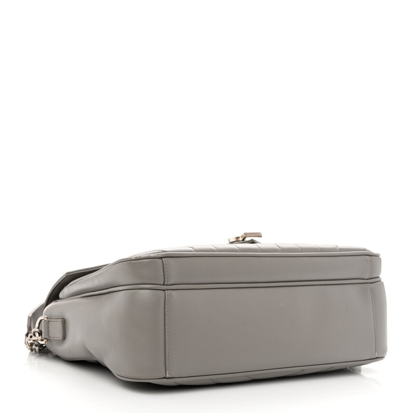 Calfskin Y Quilted Monogram Loulou Shoulder Bag Pearl Grey