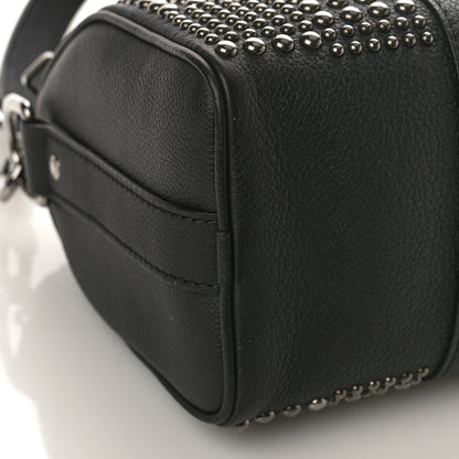 Louis Vuitton Calfskin Studded Keepall Bandouliere 25 Black 7 of 8