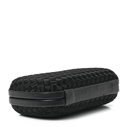 Bottega Veneta Satin Intreccio Impero Knot Clutch Black 4 of 11