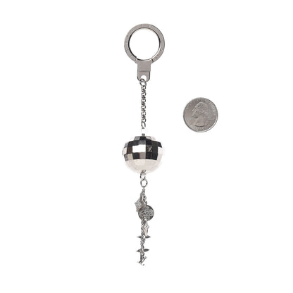 Louis Vuitton Mirror Ball Disco Key Holder Chain Ring Silver 2 of 2
