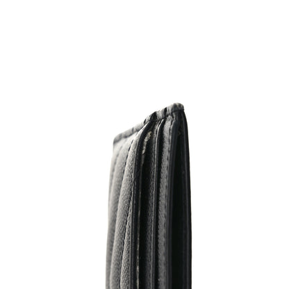Saint Laurent Grain De Poudre Matelasse Chevron Monogram Credit Card Case Black 8 of 8