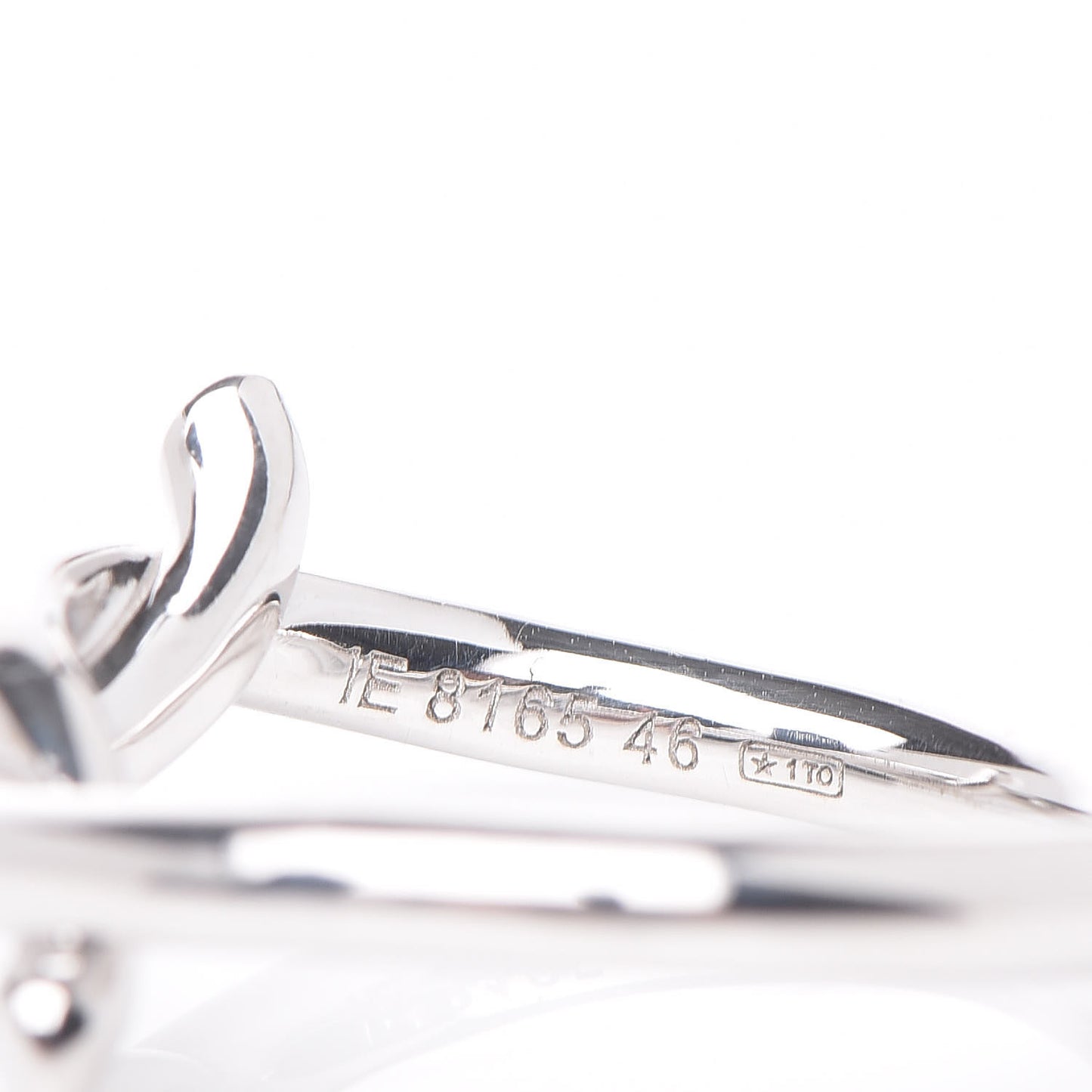 18K White Gold Entrelaces Ring 46 3.75