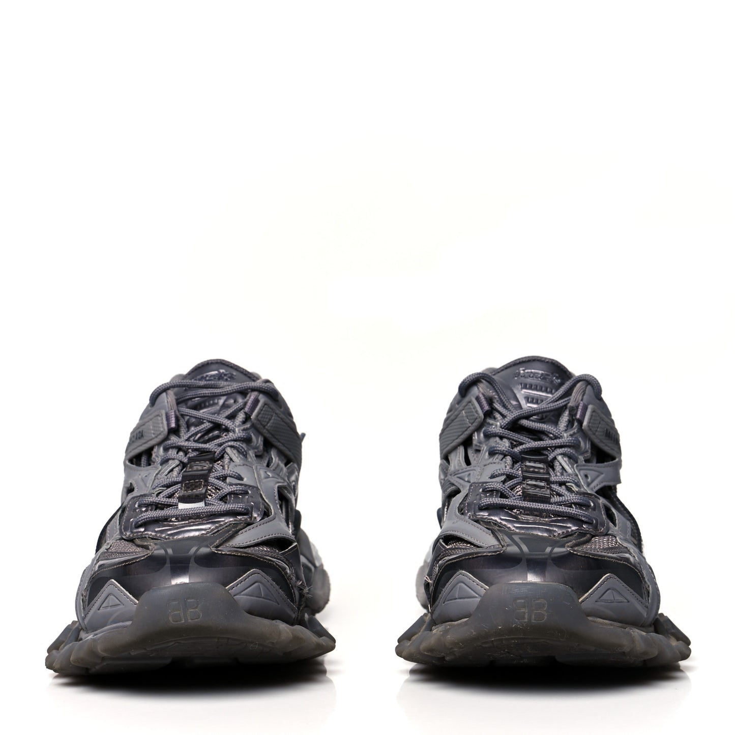 Rubber Mesh Monocolor Clear Sole Mens Track.2 Open Sneakers 43 Dark Grey