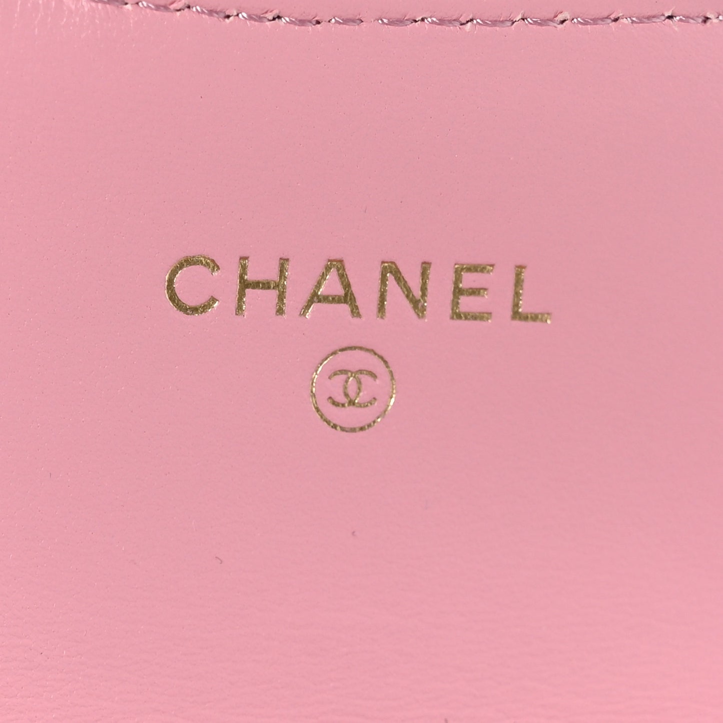Lambskin Quilted Flap Card Holder Wallet Pink
