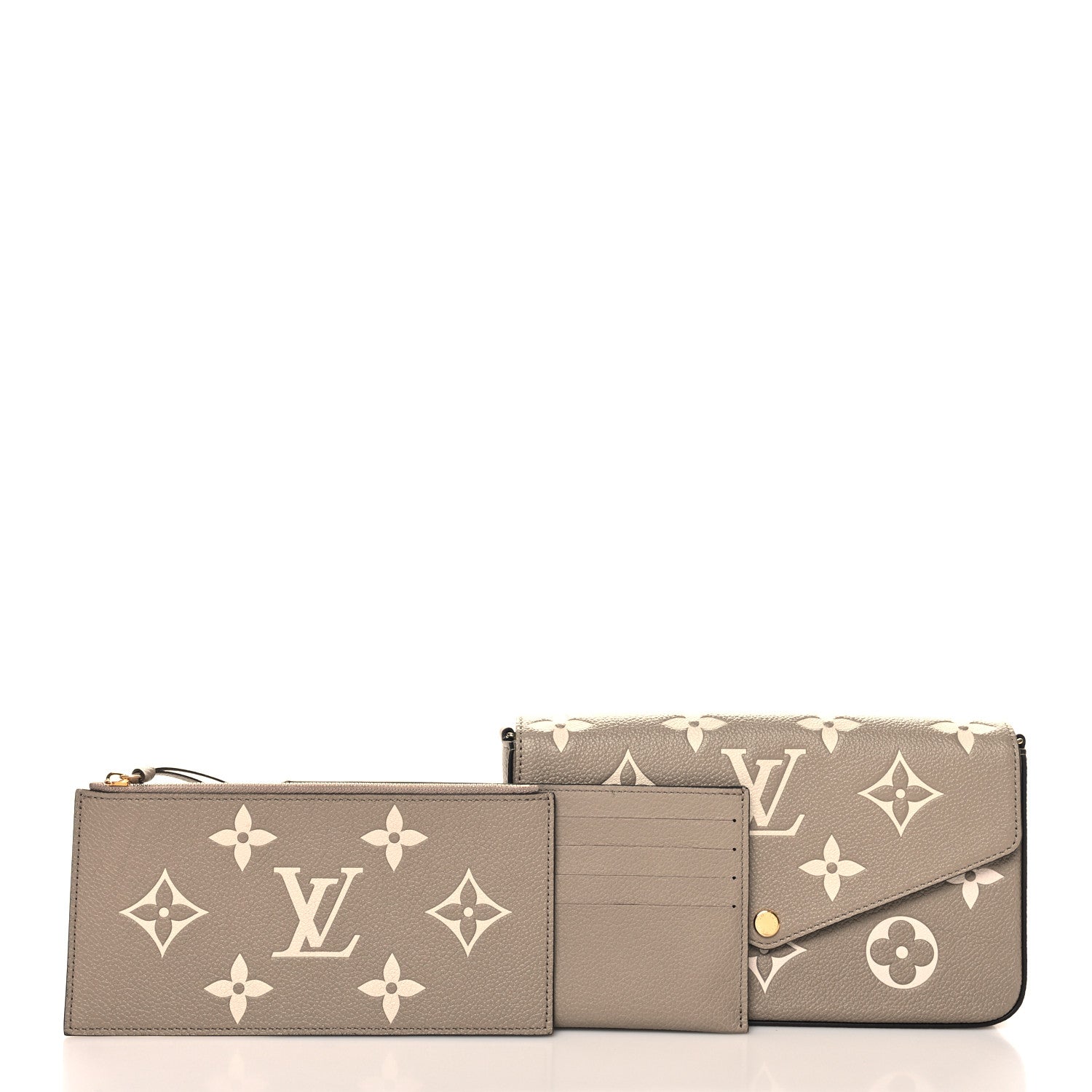 Louis Vuitton Empreinte Monogram Giant Felicie Pochette Tourterelle Creme 3 of 9