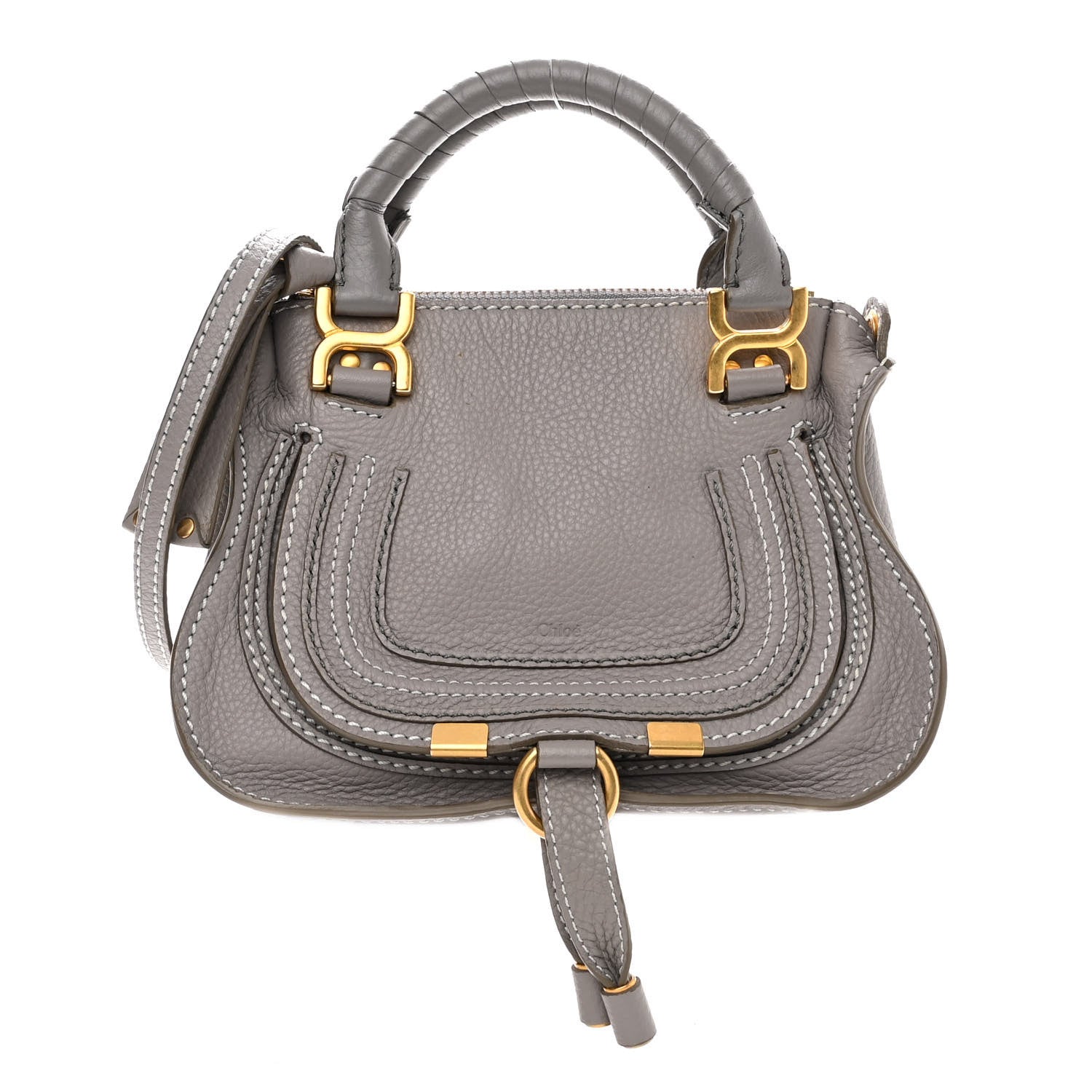 Chloe Calfskin Mini Marcie Satchel Light Cloud 1 of 10