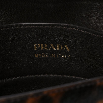 Prada Calf Hair Leopard Print Shoulder Bag Avorio 6 of 9