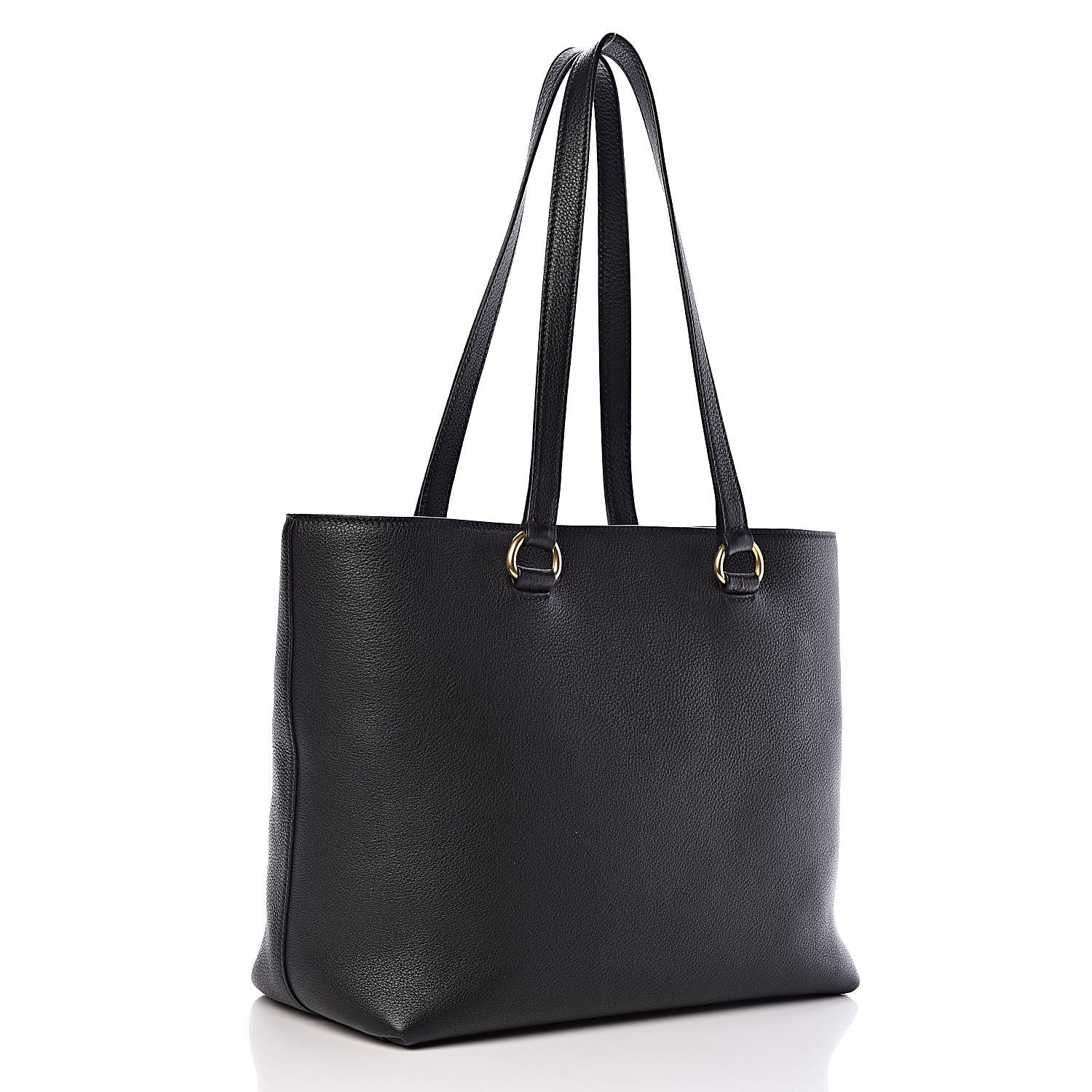 Prada Vitello Phenix Embossed Logo Tote Black 3 of 10