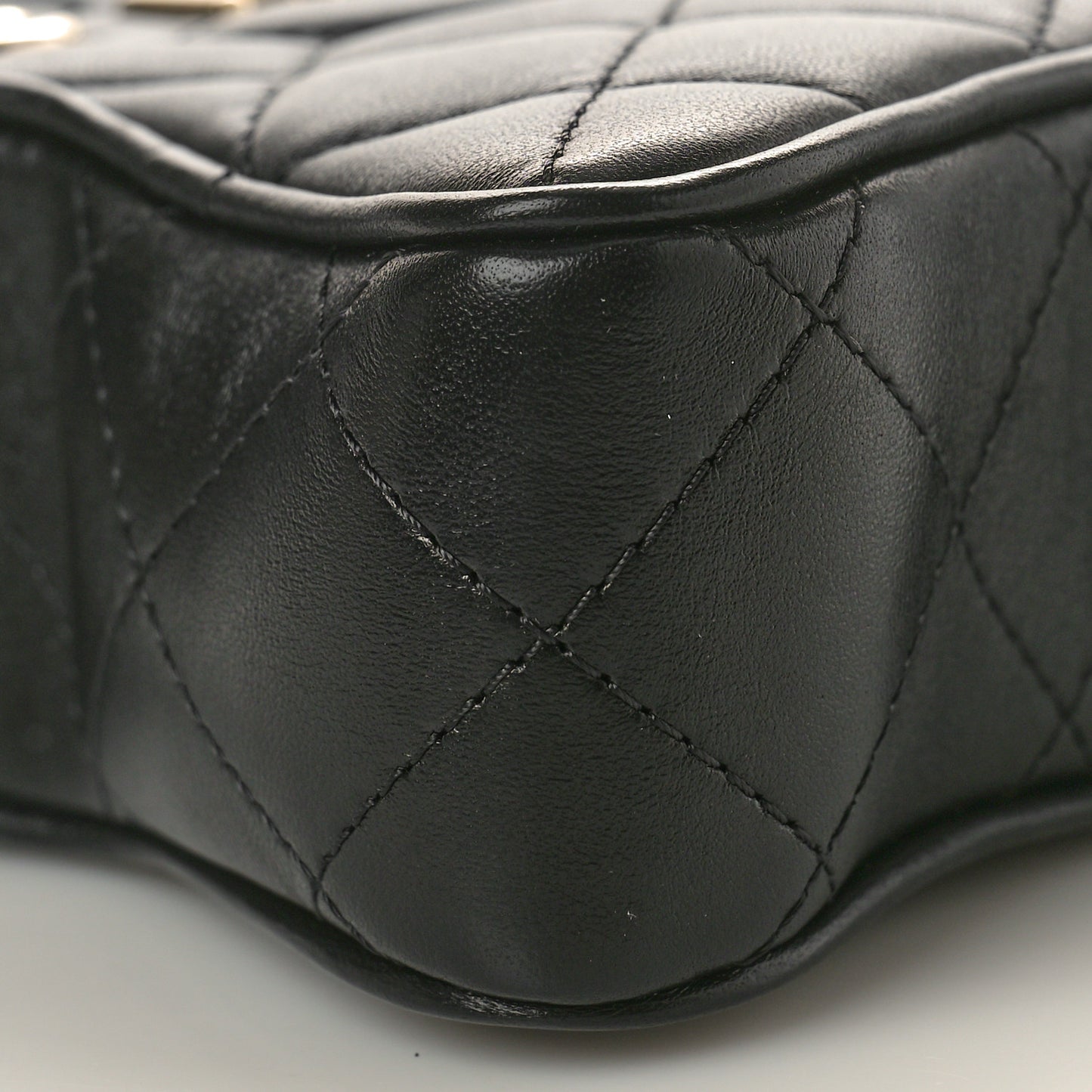 Lambskin Quilted Walk of Fame Star Bag Black