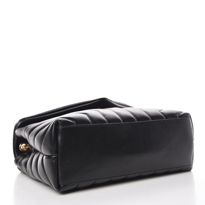 Saint Laurent Calfskin Y Quilted Monogram Small Loulou Chain Satchel Black 4 of 9