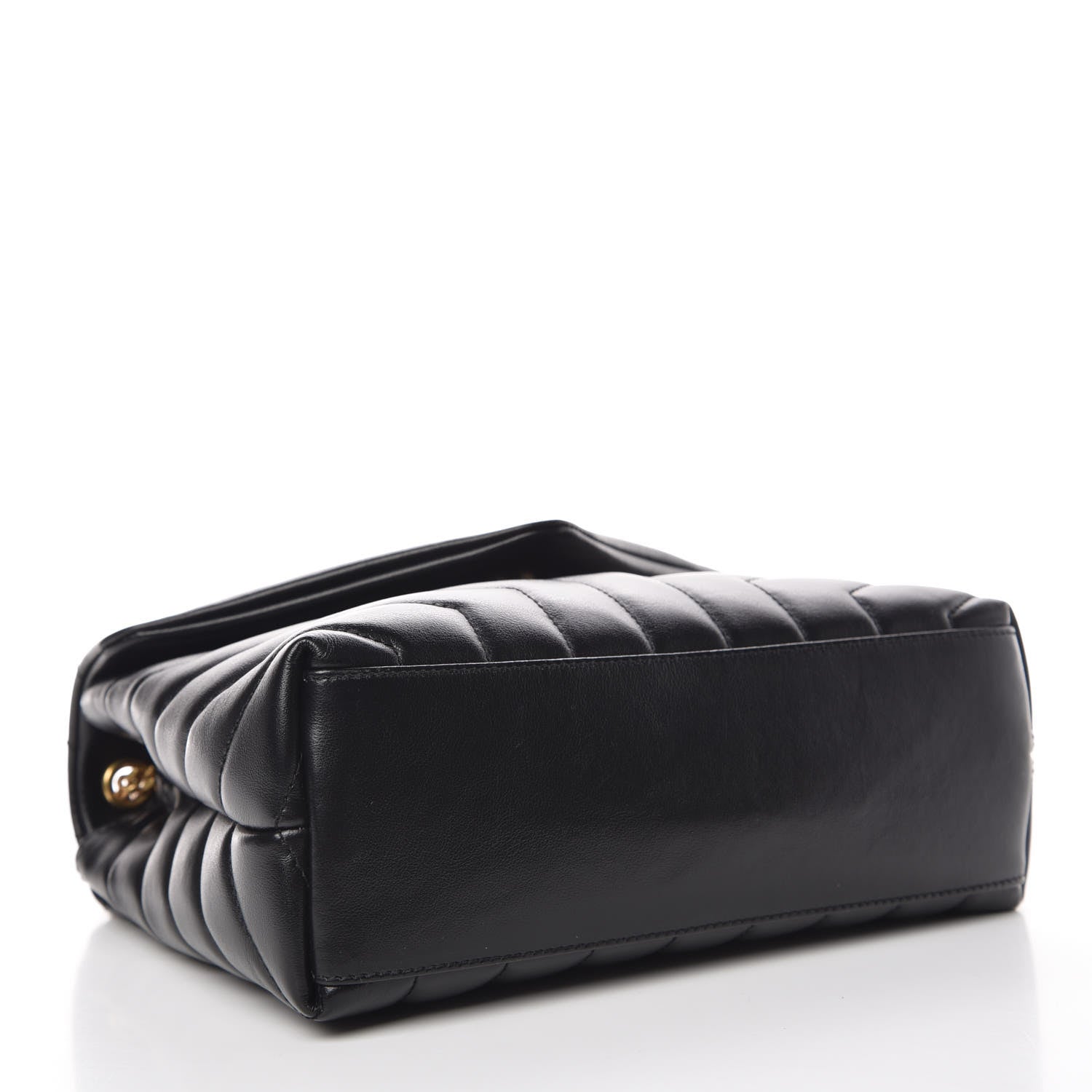 Saint Laurent Calfskin Y Quilted Monogram Small Loulou Chain Satchel Black 4 of 9