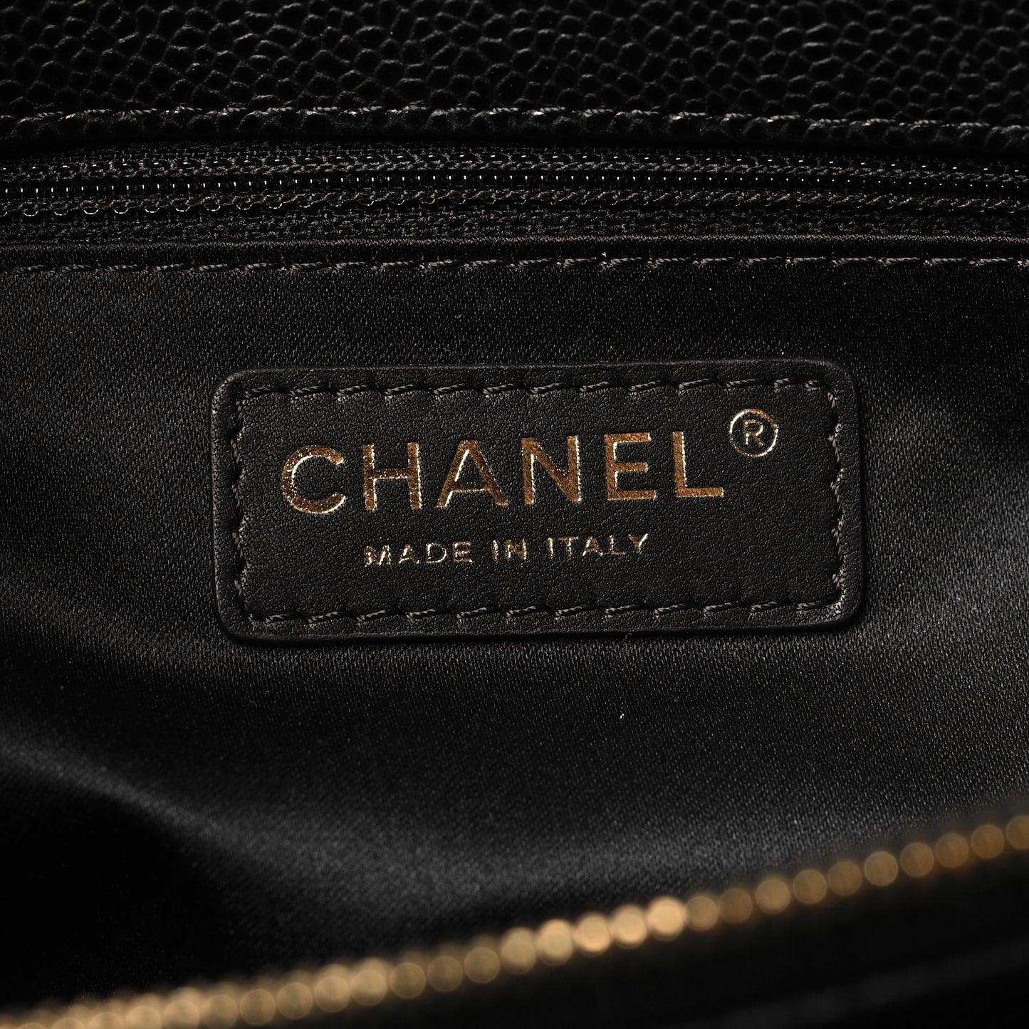 Caviar Quilted Grand Shopping Tote GST Black