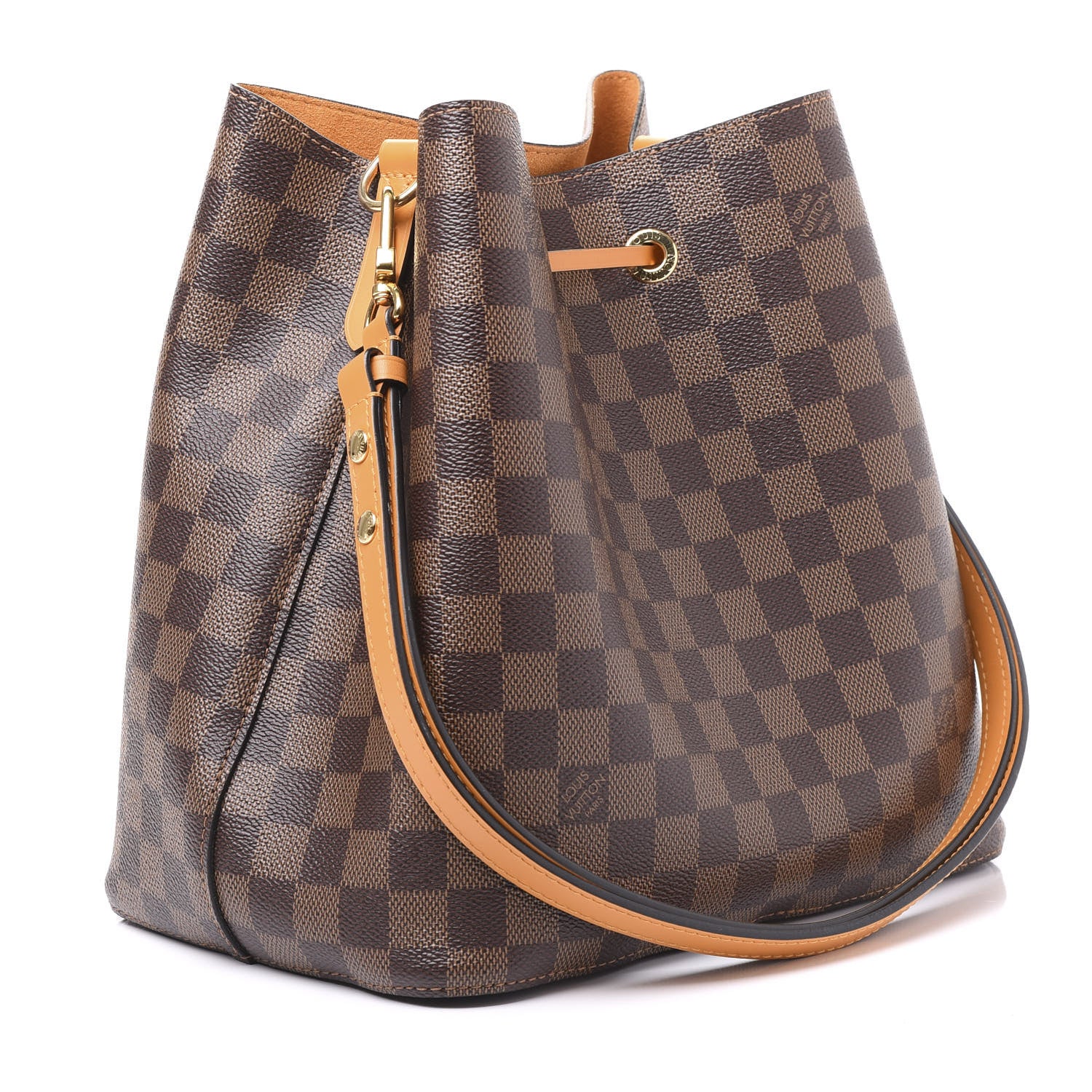 Louis Vuitton Damier Ebene Neonoe MM Safran 2 of 11