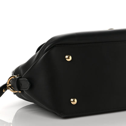 Salvatore Ferragamo Calfskin Fiamma Bag Black 7 of 8