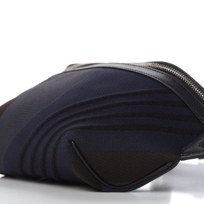 Hermes Dynamo Technical Canvas Allegretto Calfskin Cityslide Belt Bag Plomb Bleu Nuit Black 7 of 10