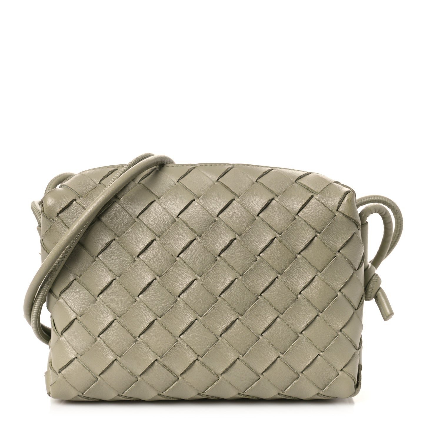 Nappa Intrecciato Mini Loop Camera Bag Travertine
