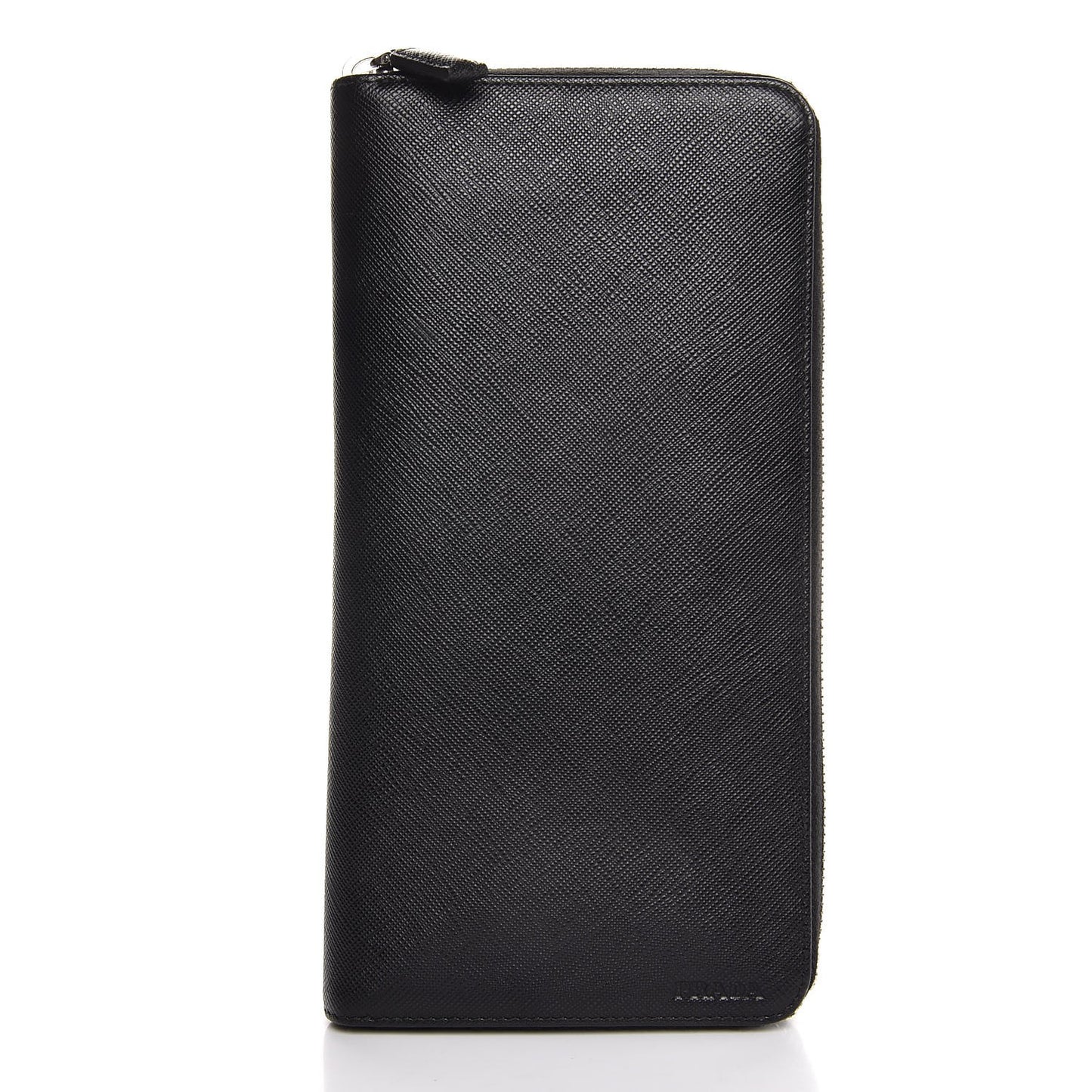 Saffiano Zip Around Portfolio Wallet Black
