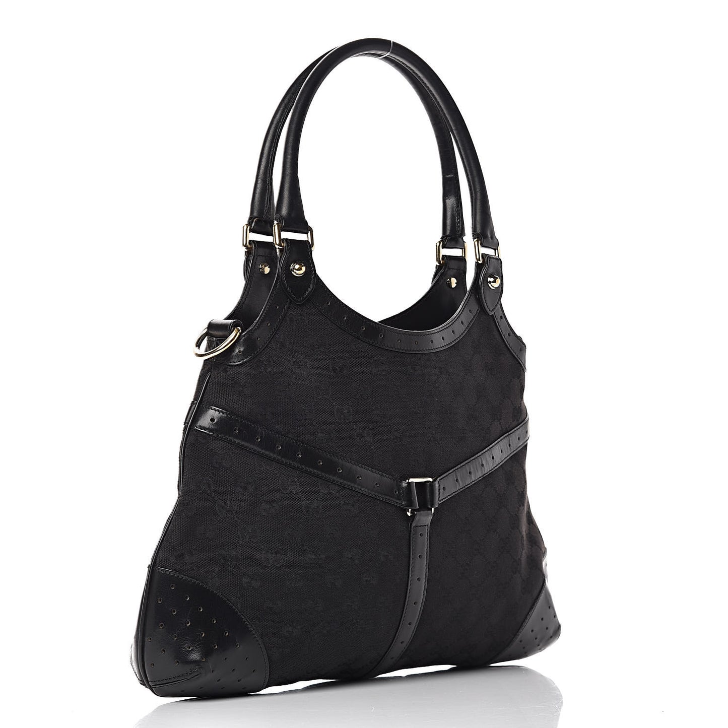 Monogram Web Reins Shoulder Bag Black